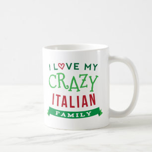 Mug J'aime mon T-shirt italien fou ide de la Réunion