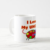 Mug "J'aime mon T-shirts/cadeaux d'ONCLE" enfants (Devant gauche)