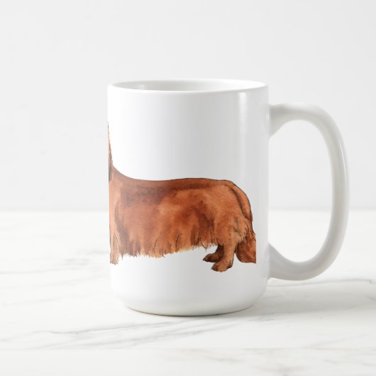 Mug J'aime mon teckel à cheveux longs (Droite)