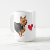 Mug J'aime mon Terrier australien (Devant gauche)