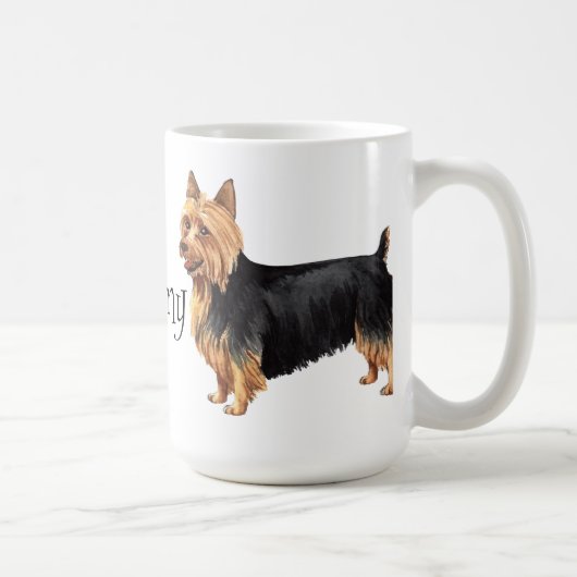 Mug J'aime mon Terrier australien (Droite)