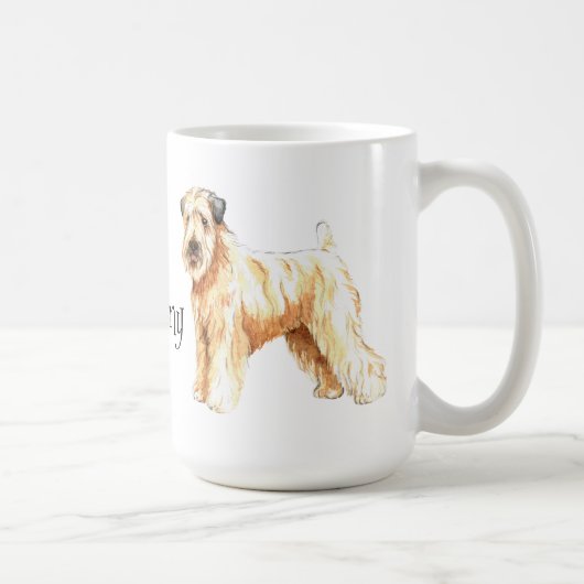 Mug J'aime mon Terrier blond comme les blés enduit (Droite)
