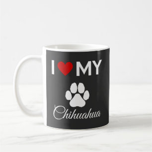 Mug J'aime mon texte personnalisé Chihuahua