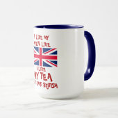 MUG J'AIME MON THÉ COMME J'AIME MES HOMMES CHAUDS ET (Devant droit)