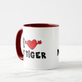 Mug J'aime mon tigre (Devant gauche)