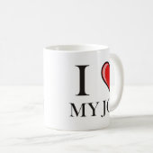 Mug J'aime mon travail (Devant droit)