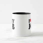 Mug J'Aime Mon Travail Drôle Coeur Rouge Emplois Amate (Centre)