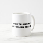 Mug j'aime mon tri noir mini aussie (Devant droit)