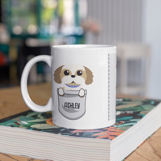 Mug J'aime mon tzu Chien Chien Chien Animaux Coeur Pou