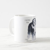 Mug J'Aime Mon Vieux Berger Anglais (Devant gauche)
