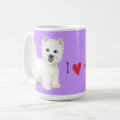 Mug J'aime mon Westie (Devant gauche)