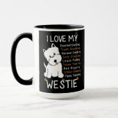 Mug J'aime mon Westie (Gauche)