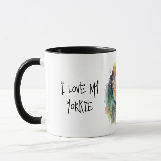 Mug J'aime mon Yorkie Mug- pour maman (Gauche)