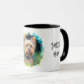 Mug J'aime mon Yorkie Mug- pour maman (Devant droit)