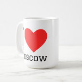 Mug J'aime moscou (Devant gauche)