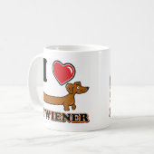 Mug J'aime My Weiner - Doxie (Devant gauche)
