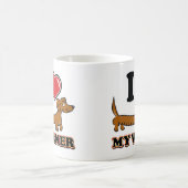 Mug J'aime My Weiner - Doxie (Centre)