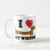 Mug J'aime My Weiner - Doxie (Gauche)