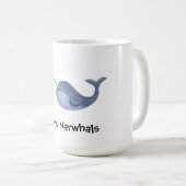 Mug J'aime Narwhals - le texte fait sur commande - (Devant droit)