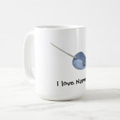 Mug J'aime Narwhals - le texte fait sur commande - (Devant gauche)