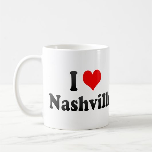 Mug J'aime Nashville, Etats-Unis (Gauche)