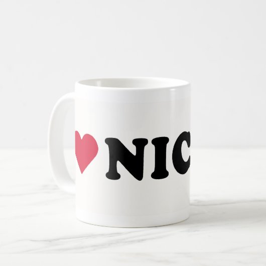MUG J'AIME NICOLE (Devant gauche)