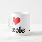 Mug J'aime Nicole (Devant gauche)