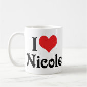 Mug J'aime Nicole (Gauche)