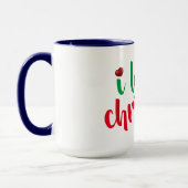 Mug J'aime noël muet funnynoël vacances cadeau (Gauche)