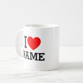 Mug J'aime Nom (Devant gauche)