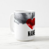 Mug J'aime Nom Personnalisé (Devant gauche)