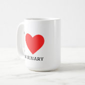 Mug J'aime non binaire (Devant gauche)