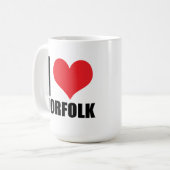 Mug J'aime Norfolk (Devant gauche)