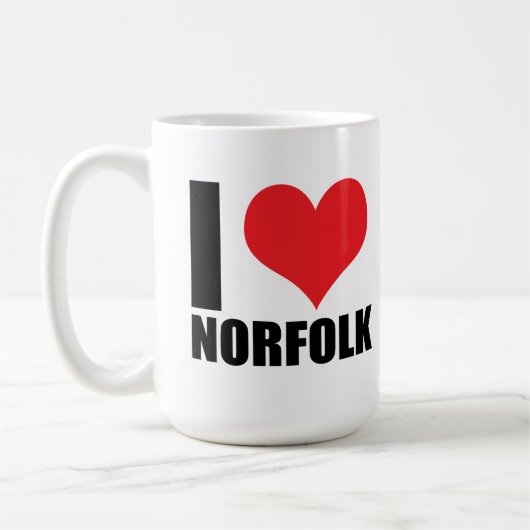 Mug J'aime Norfolk (Gauche)
