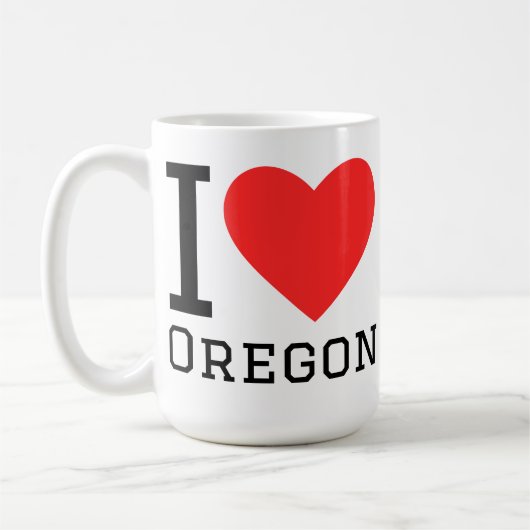 Mug J'aime Oregon (Gauche)