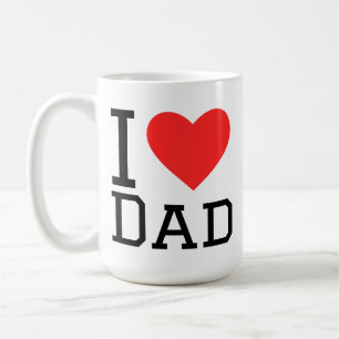Mug J'aime papa autocollant carré