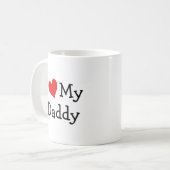 Mug J'aime Papa Cœur Rouge (Devant gauche)