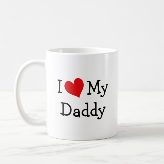 Mug J'aime Papa Cœur Rouge (Gauche)