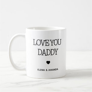 Mug J'aime papa Texte manuscrit photo