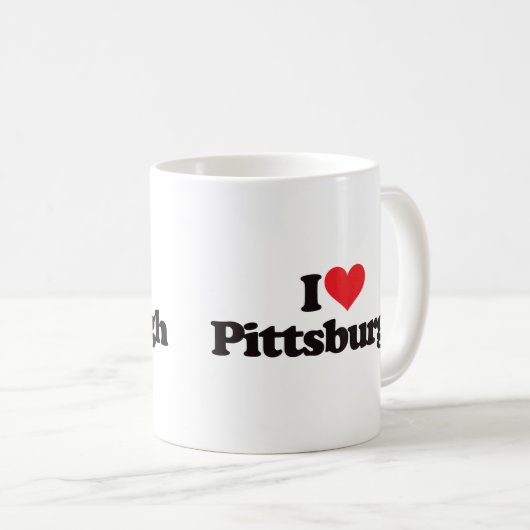 Mug J'aime Pittsburgh (Devant droit)