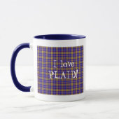 Mug J'Aime Plaid - Bleu (Gauche)