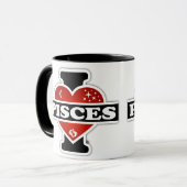 Mug J'aime Poissons (Devant gauche)