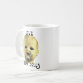 Mug J'Aime Poupées Déplaisantes - Tête de poupée (Devant gauche)