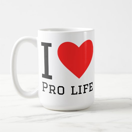 Mug J'aime pro-vie (Gauche)
