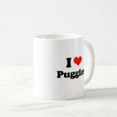 Mug J'aime Puggles (Devant droit)