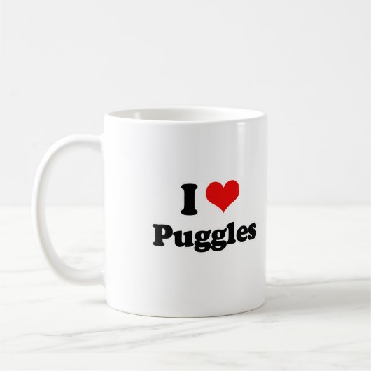 Mug J'aime Puggles (Gauche)