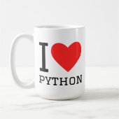 Mug J'aime Python (Gauche)