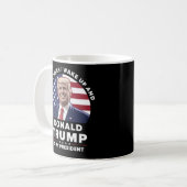 Mug J'aime quand je me réveille et Donald Trump mon pr (Devant gauche)