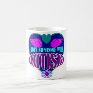 Mug J'aime quelqu'un qui a de l'autisme