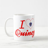 Mug J'aime Quincy, le Massachusetts (Gauche)